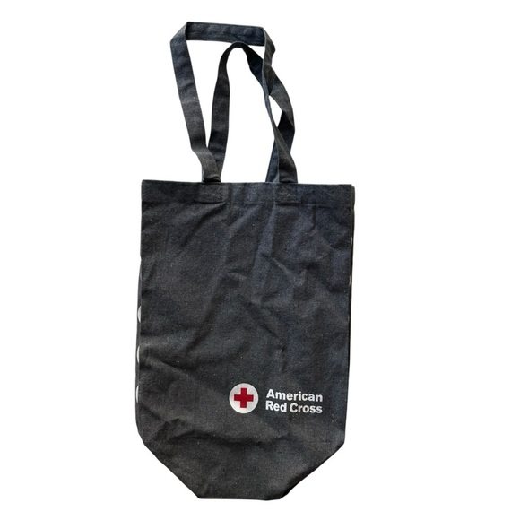 Blood Donation Recycled Cotton Canvas Tote Bag Gray - Picture 6 of 6